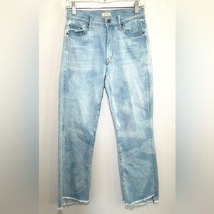 MOTHER The Insider Crop Step Fray Jeans – Light Wash – Size 26
